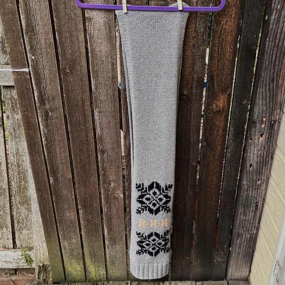 Eddie Bauer Lambswool Gray Scarf O/S - Picture 7 of 12